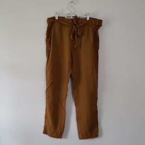 Camel paper bag pants